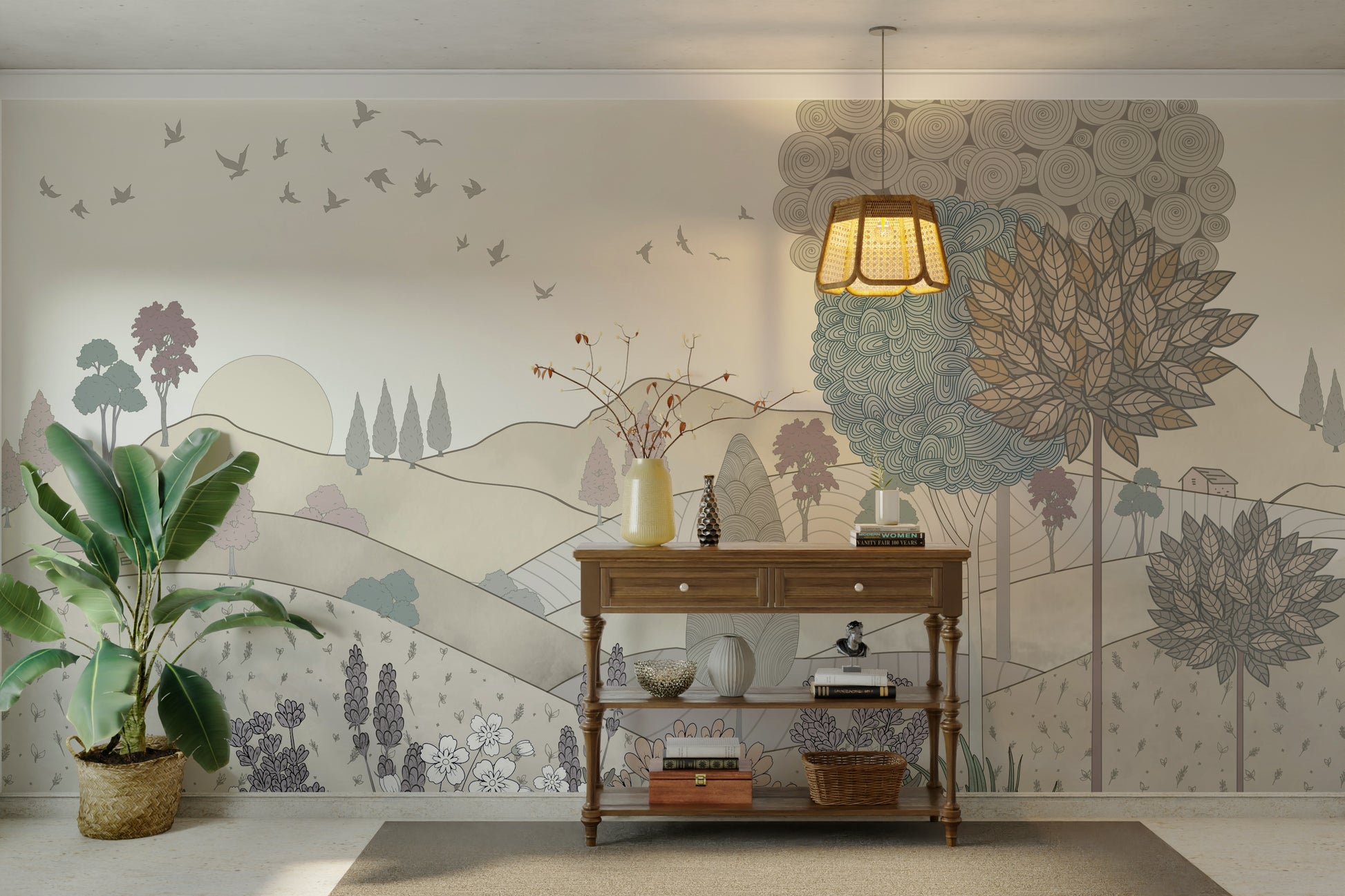 The image looks like a pencil or charcoal sketch on paper.

