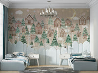 The background is a gentle, snowy landscape.

