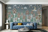 The colors are soft and dreamy, with shades of pink, purple, and green.

