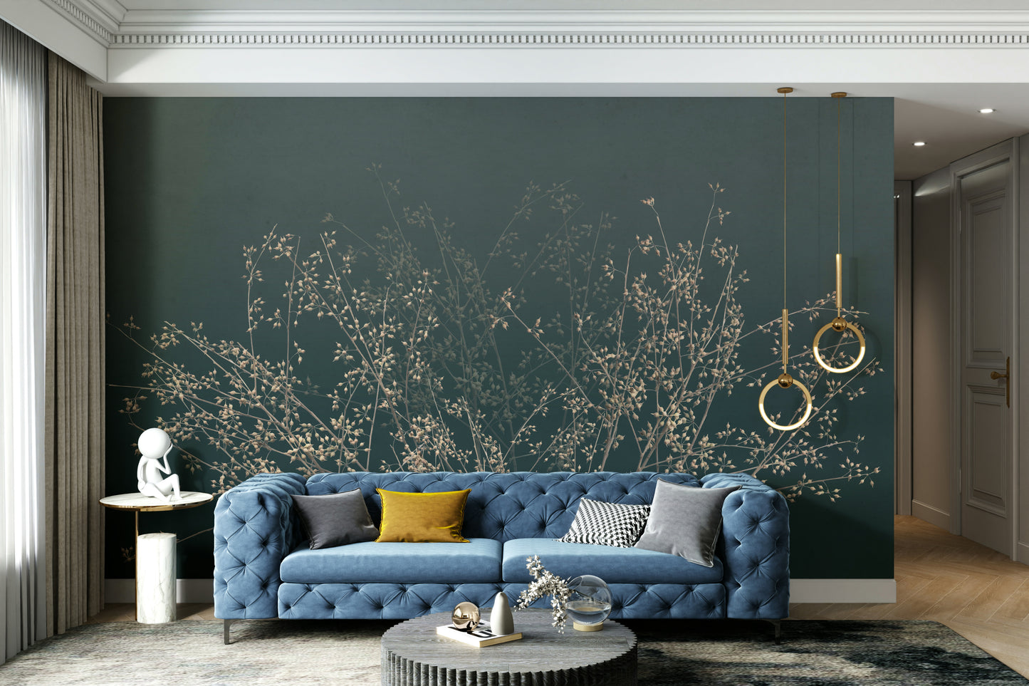 The lines of the branches are fluid and elegant.

