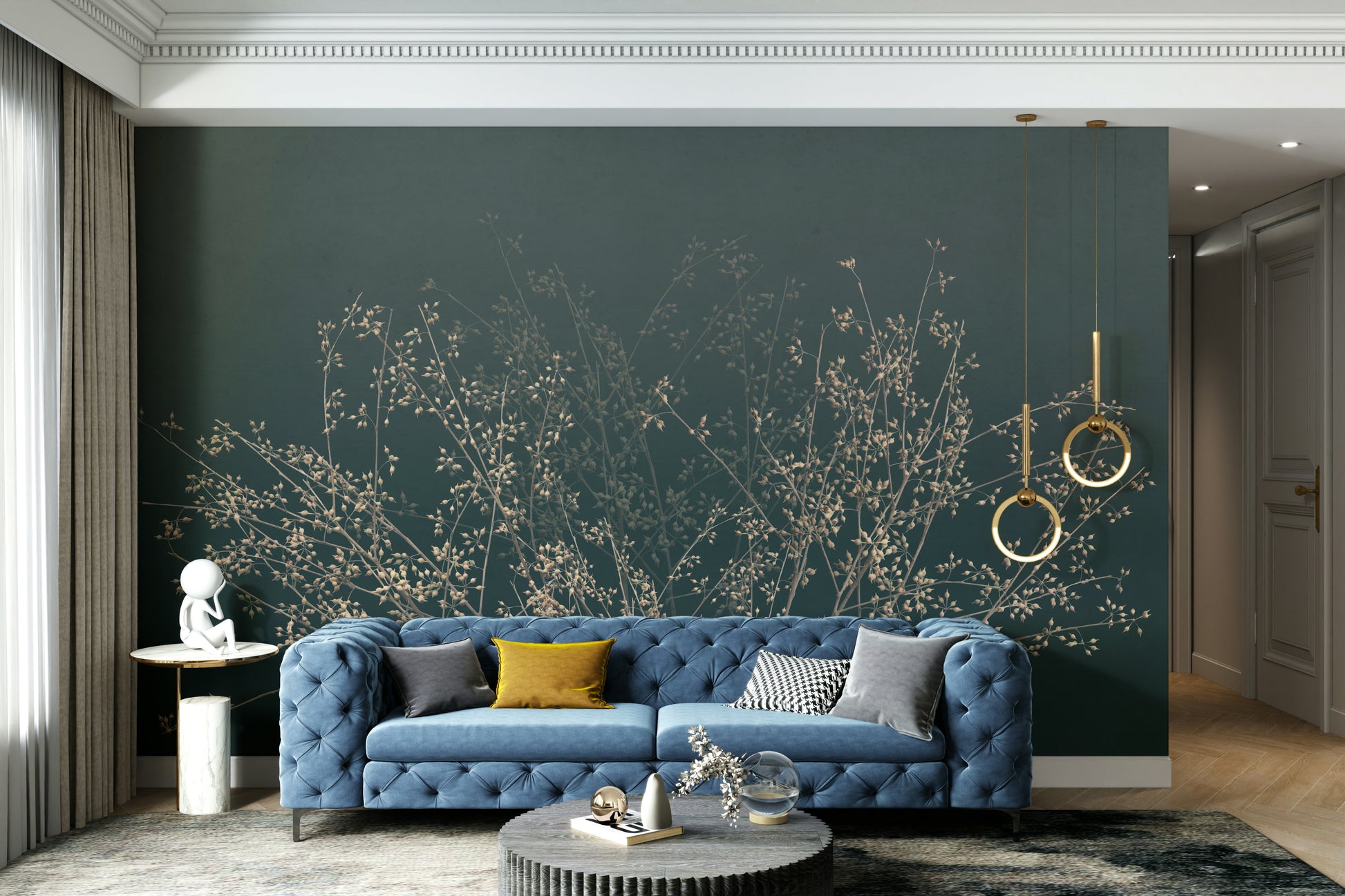 The lines of the branches are fluid and elegant.

