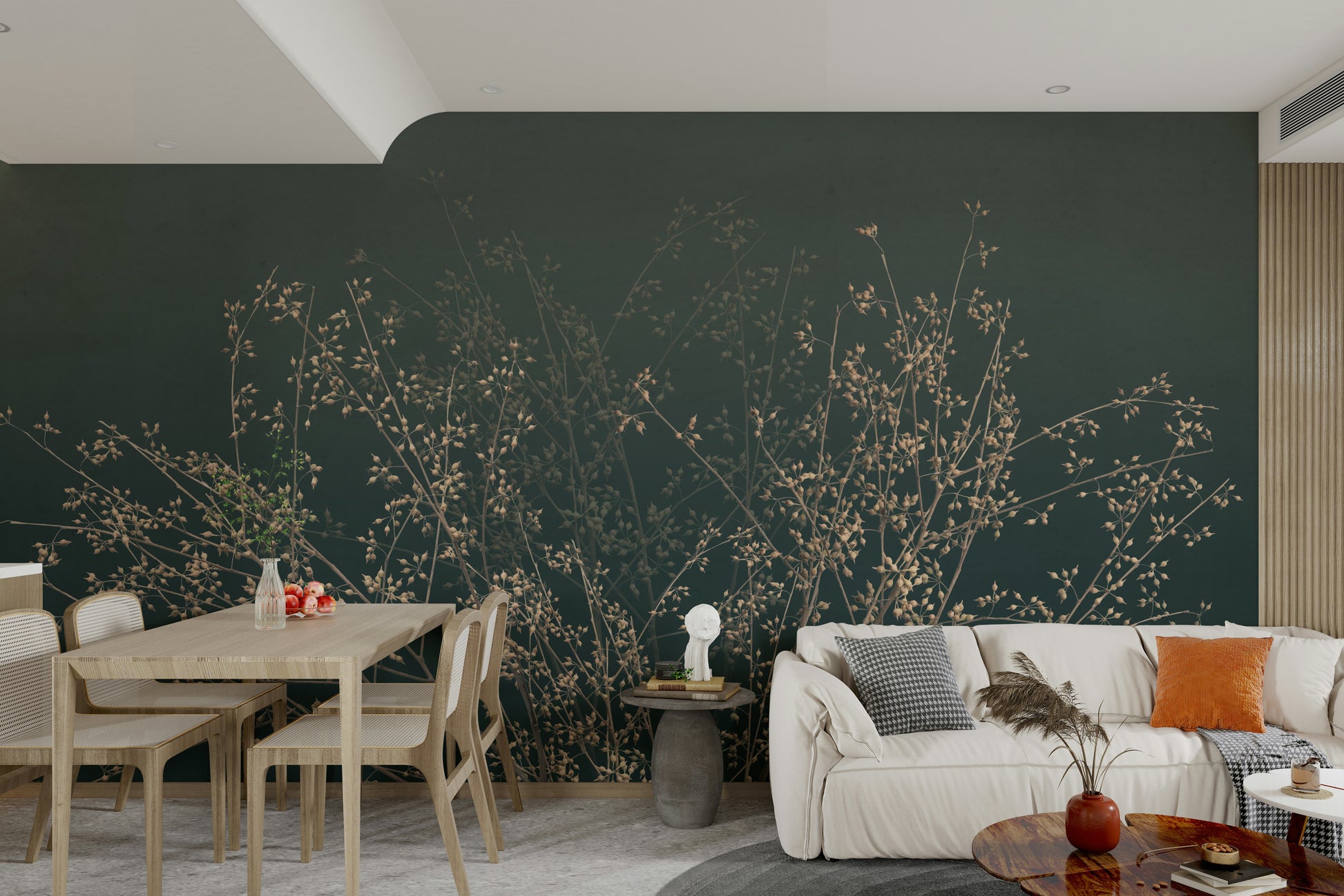 The composition is balanced and peaceful.

