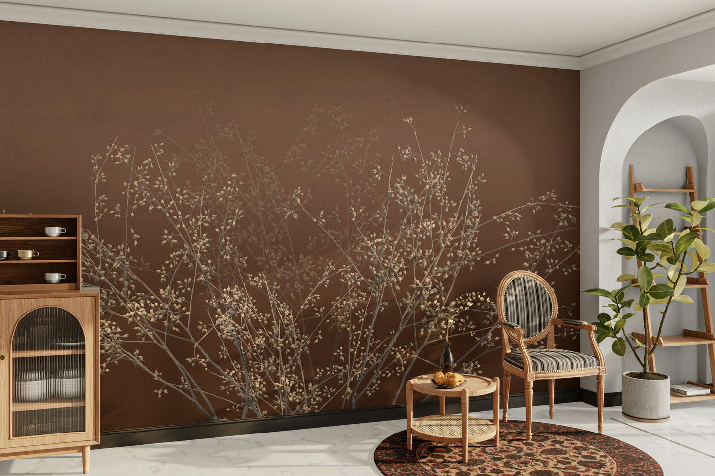 The design has a natural and simple aesthetic.

