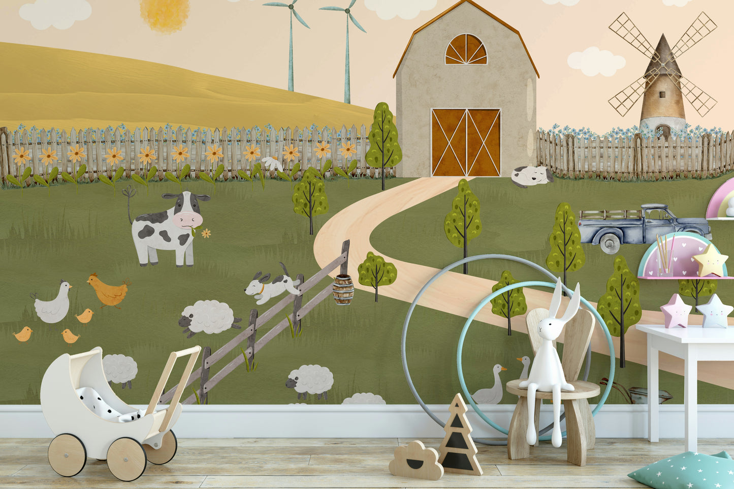 Barnyard Bliss Wall Mural