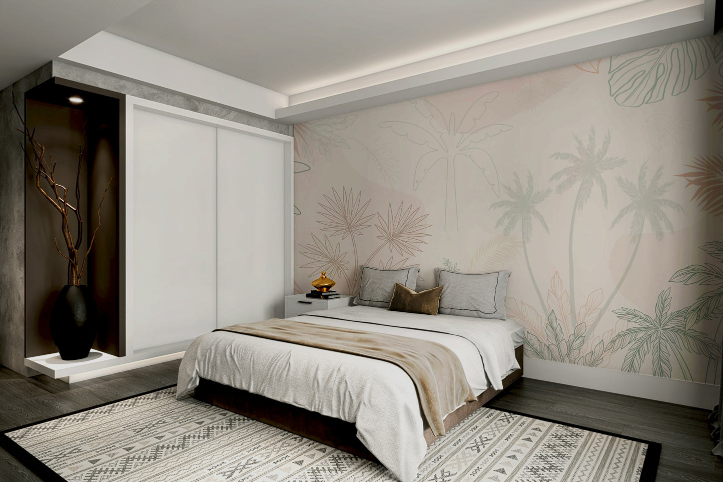 The composition is scattered and balanced.

