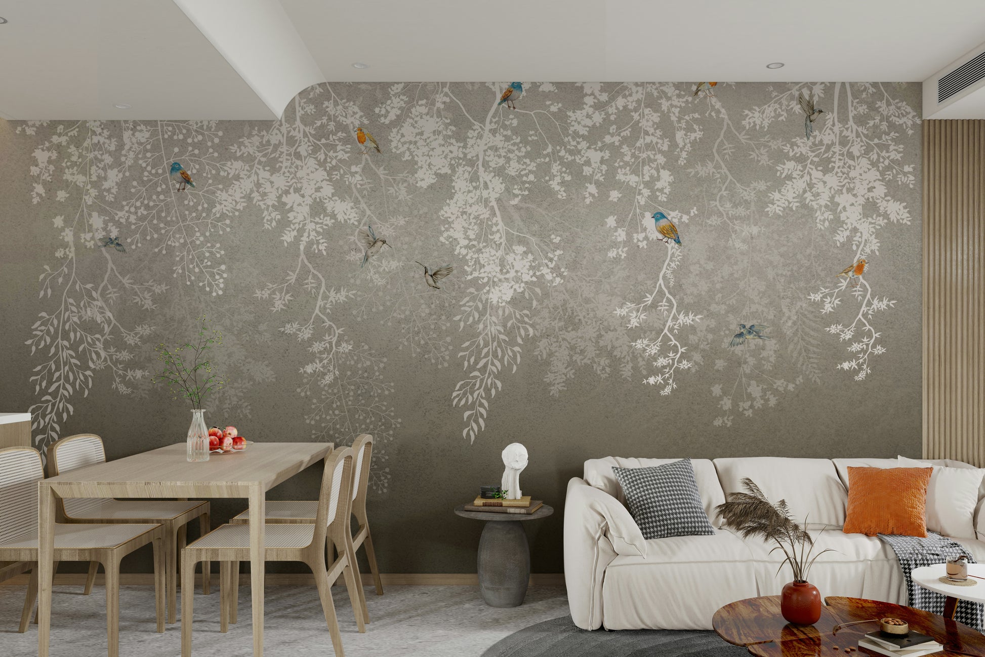 The colors are muted and gentle, like soft blues, pinks, and greens.

