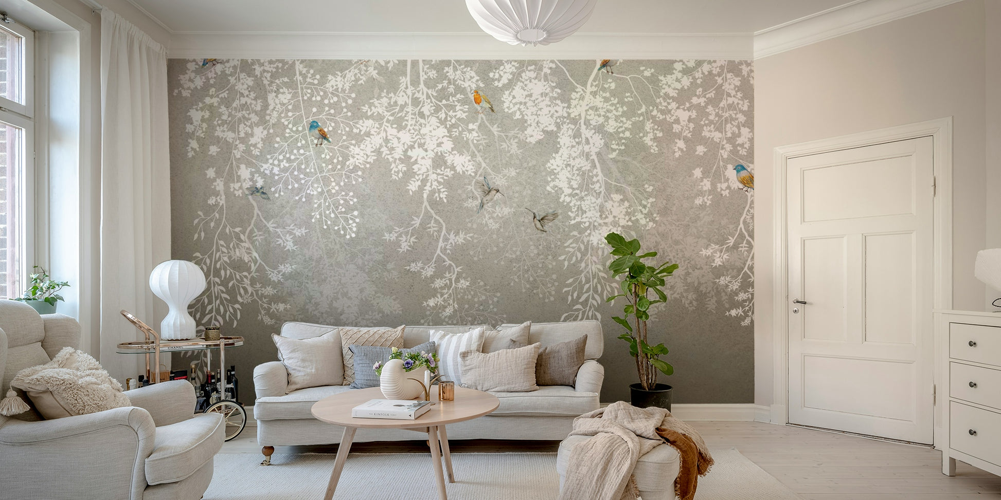 The lines are delicate and the shapes are fluid.

