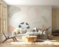 The colors are soft and muted, like pastels and gentle neutrals.

