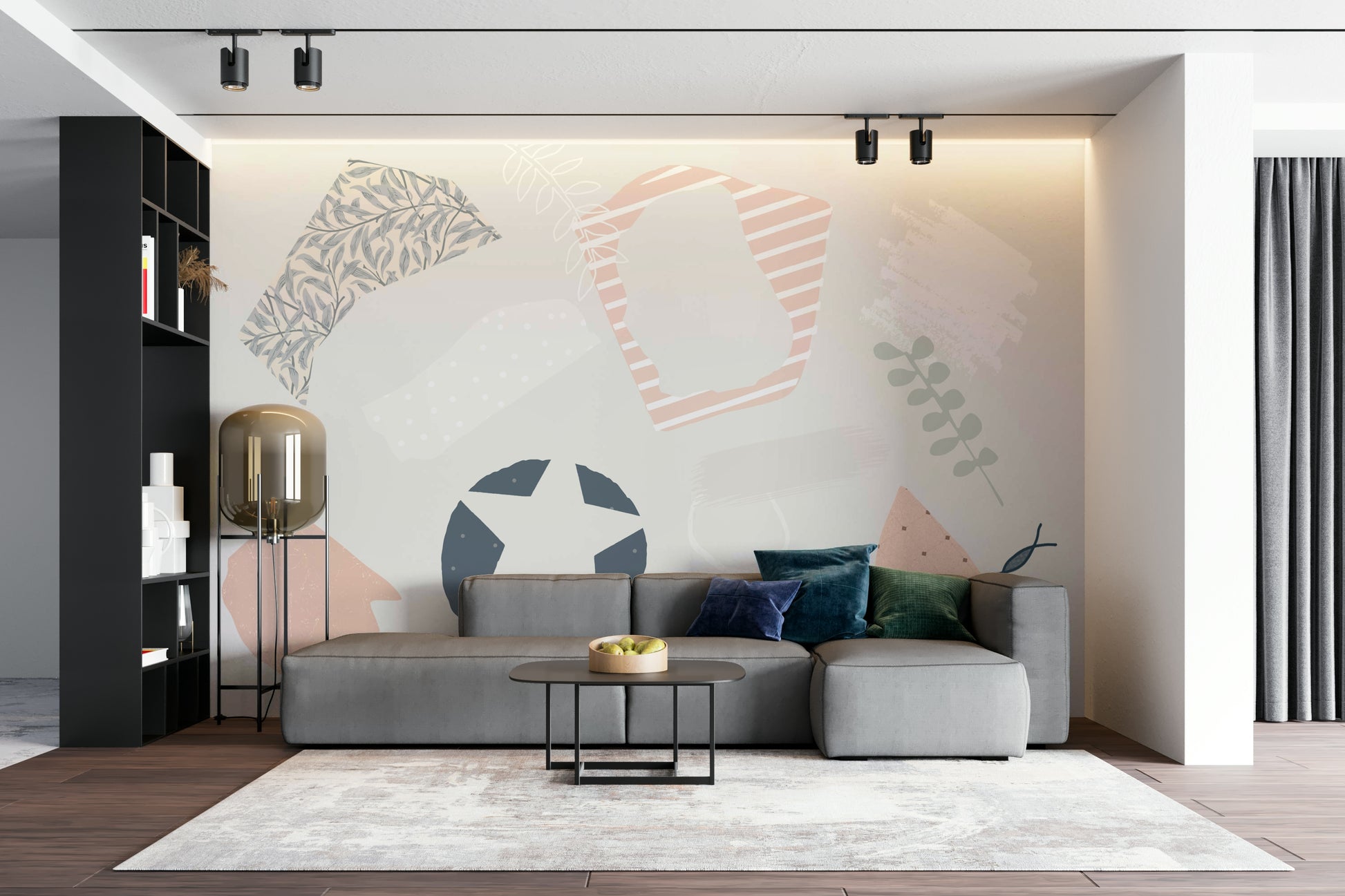 The lines are soft and the shapes are organic.

