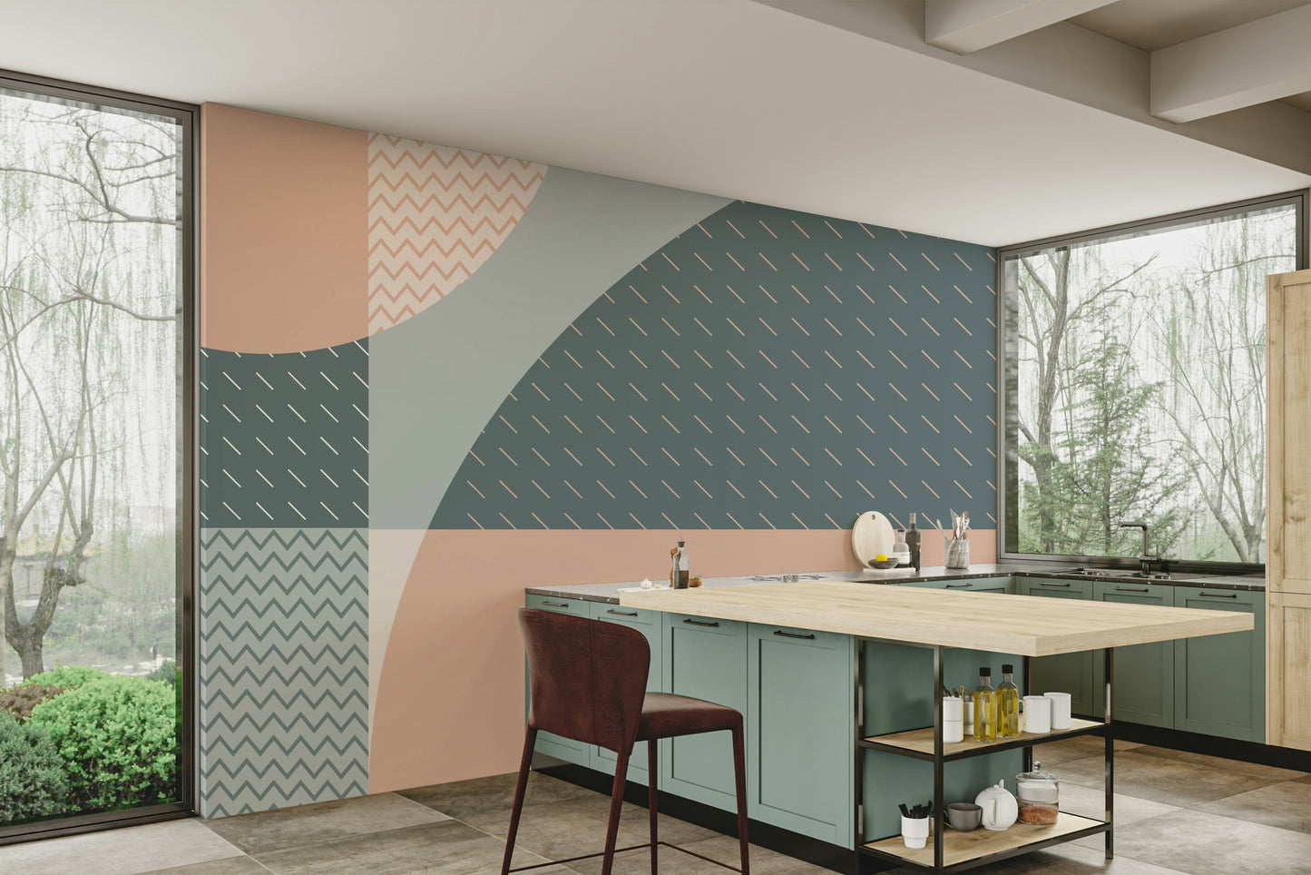 The lines are soft and the shapes are solid.

