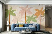 The shapes are solid and have soft edges.

