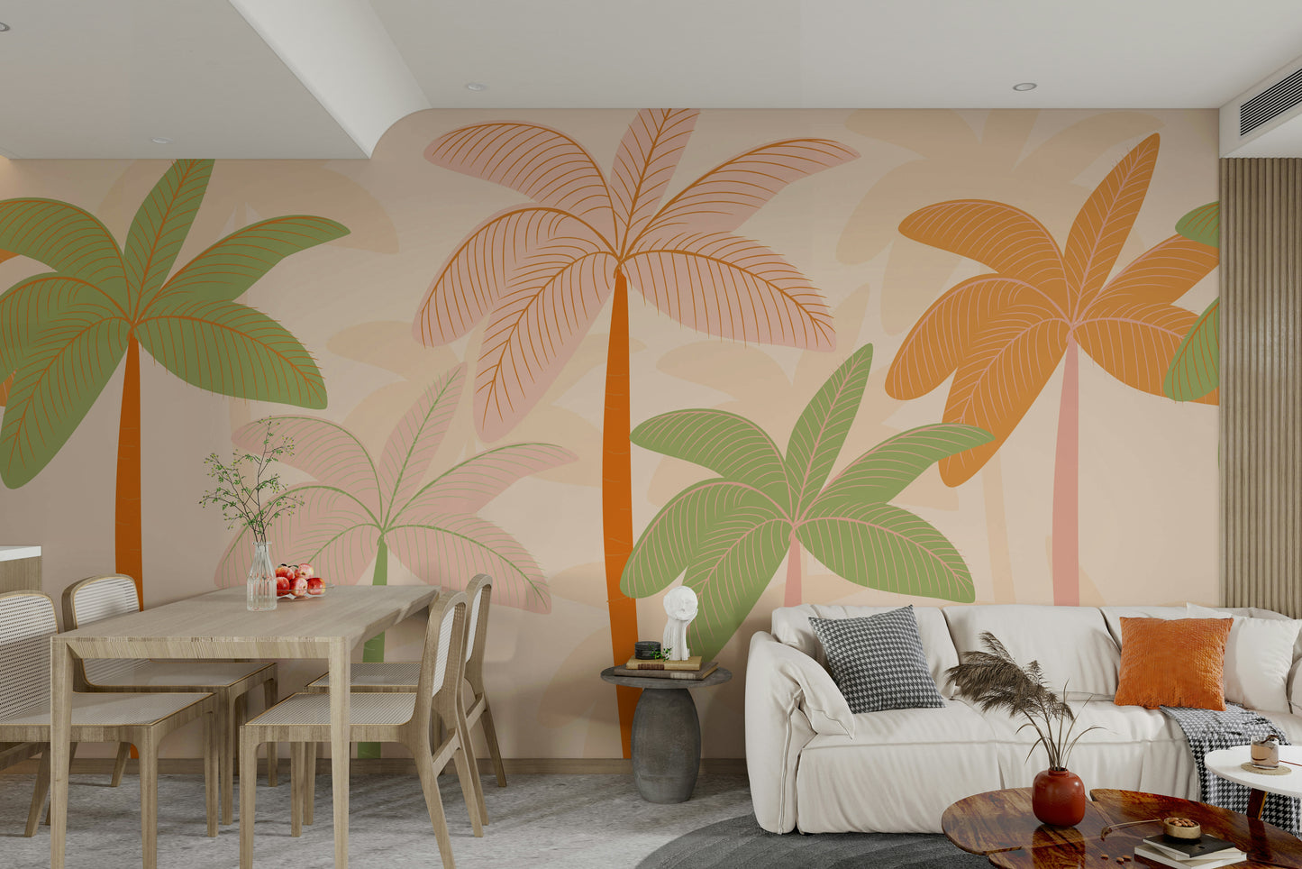 The leaves have organic, flowing shapes.

