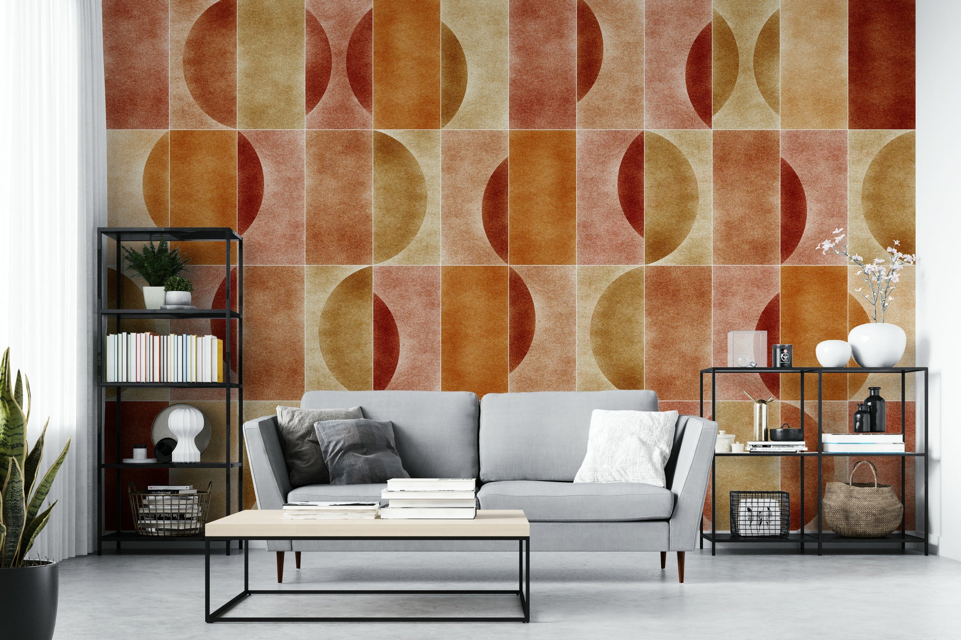 The composition is balanced and orderly.

