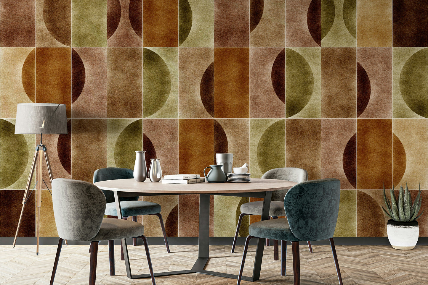 The colors are solid and have no texture.

