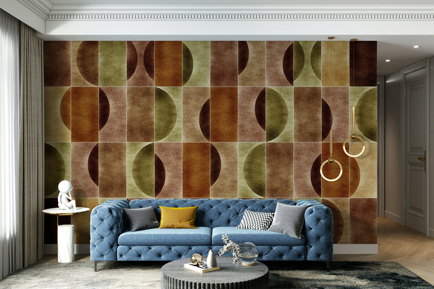 The shapes have crisp, clean lines.

