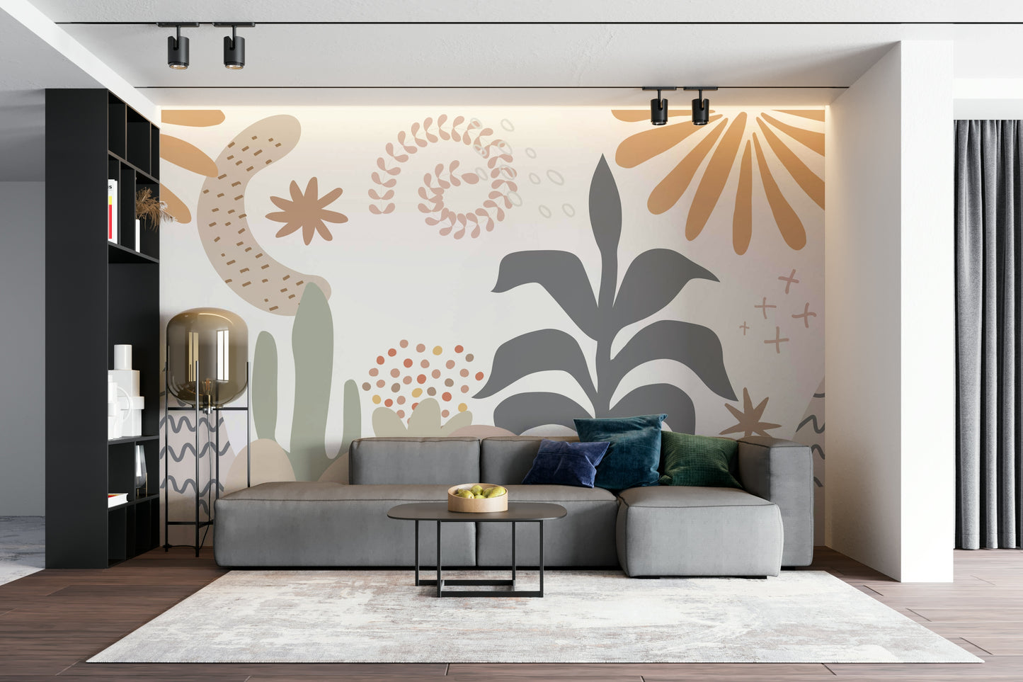 The leaves have simplified, organic shapes.

