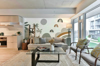 The design is simple and non-representational.

