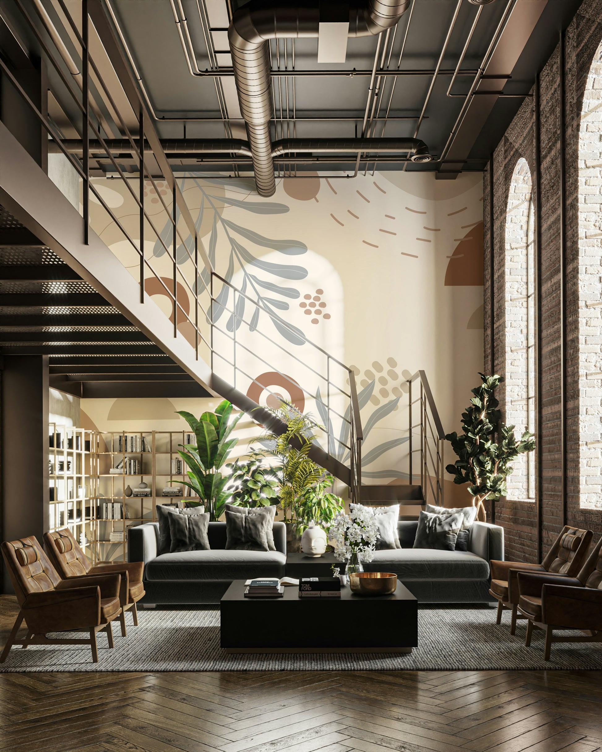 The leaves are arranged in a random, natural-looking pattern.

