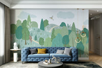 The light creates a soft, hazy glow in the air.

