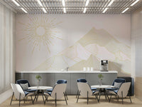 The light creates long, soft shadows.

