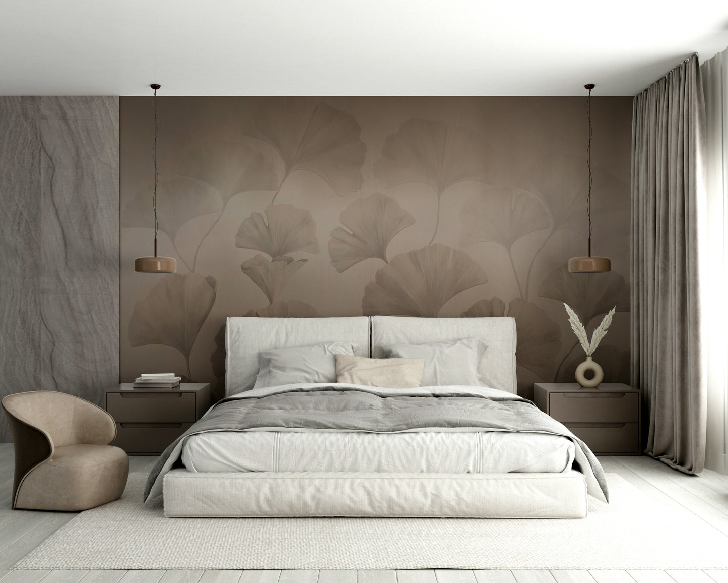 The leaves are stylized, not a realistic photograph.

