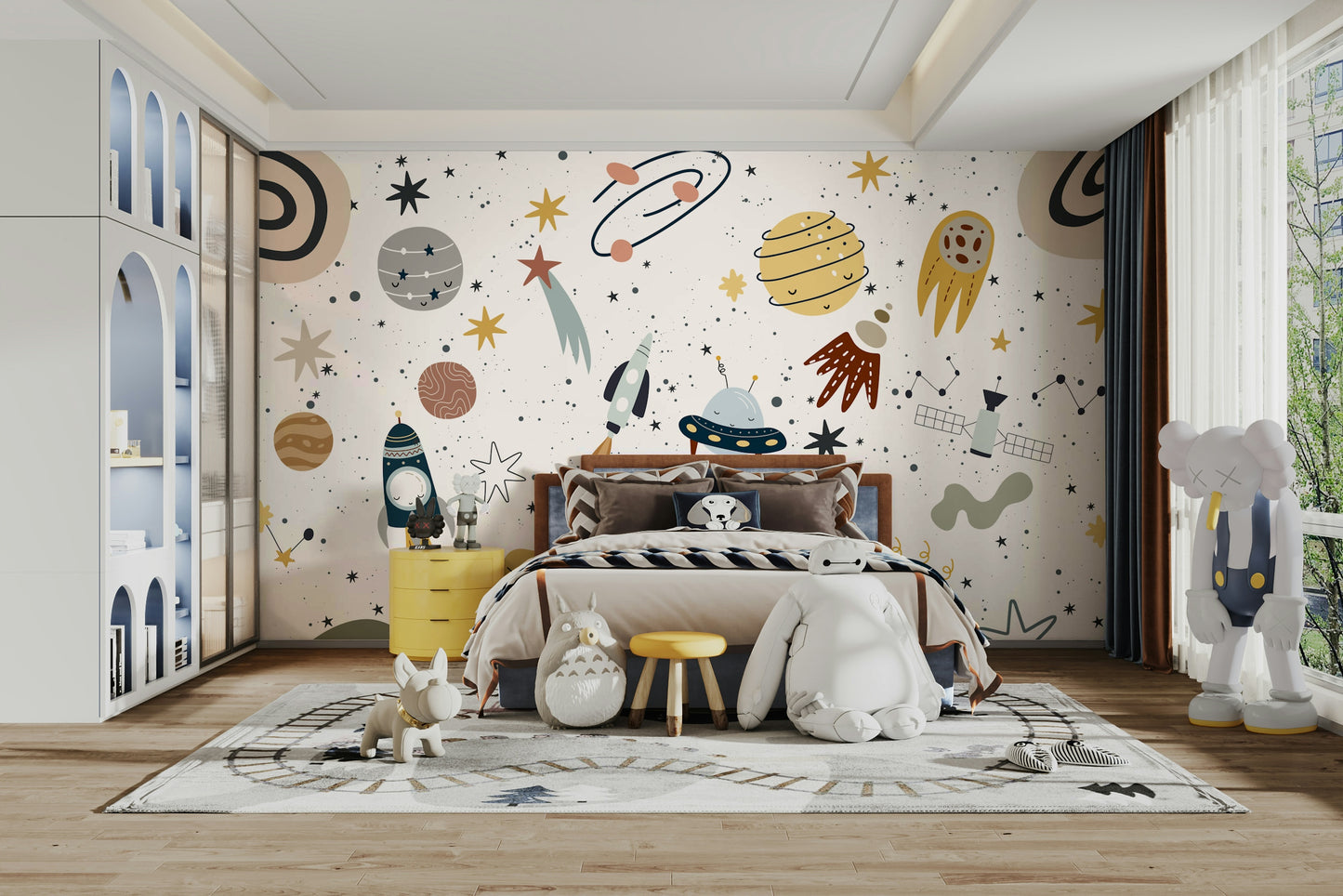 The art style is cute and whimsical.

