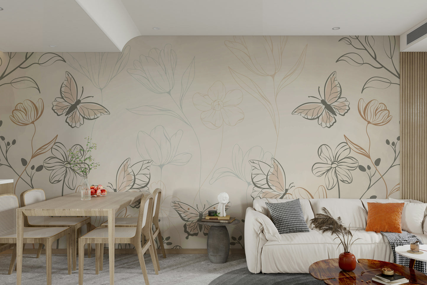 The birds are in a loose formation, soaring through the air.

