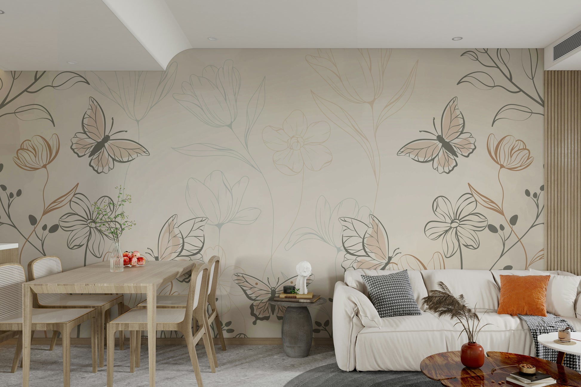 The birds are in a loose formation, soaring through the air.

