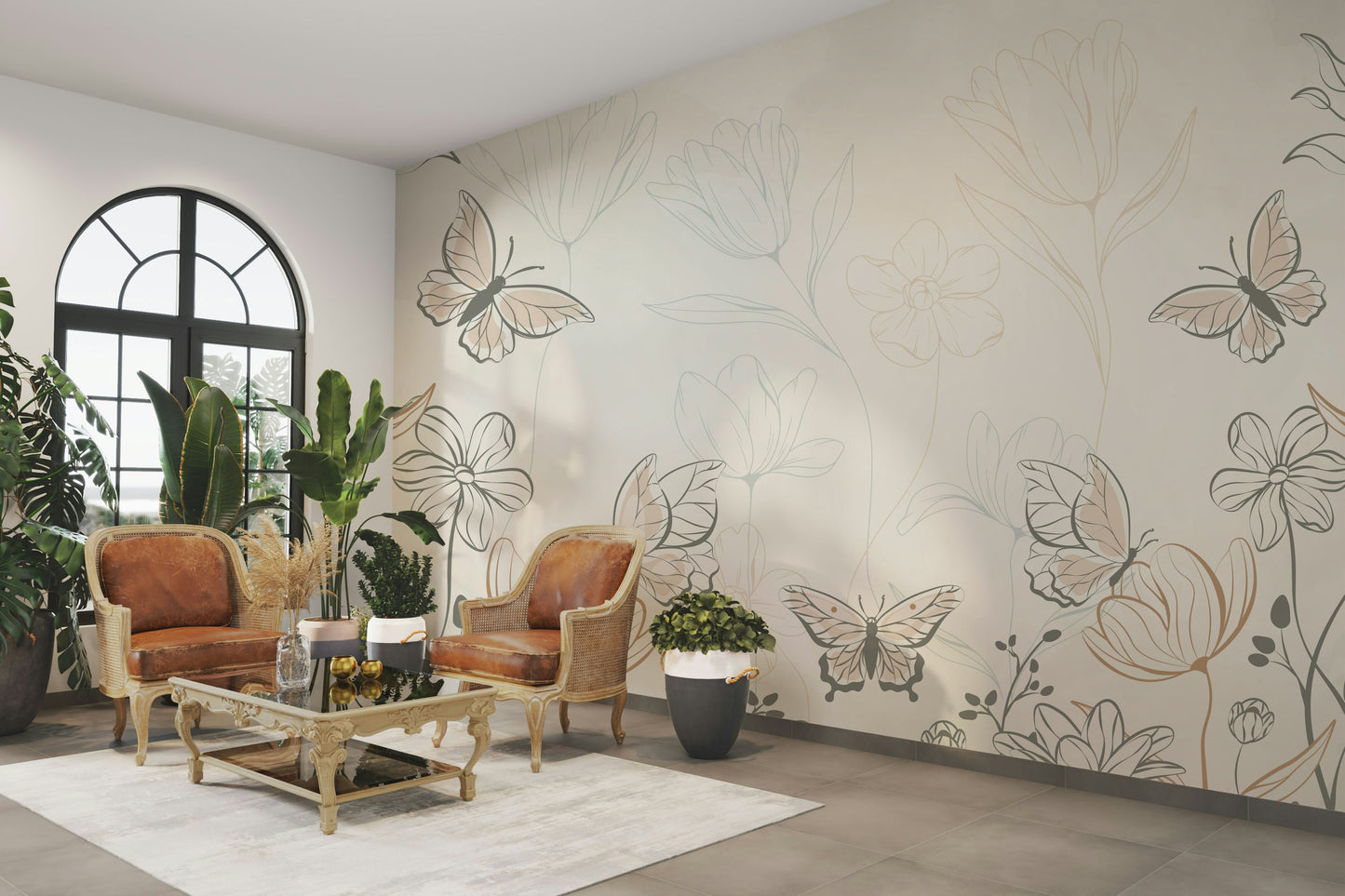 The colors are muted and calming.

