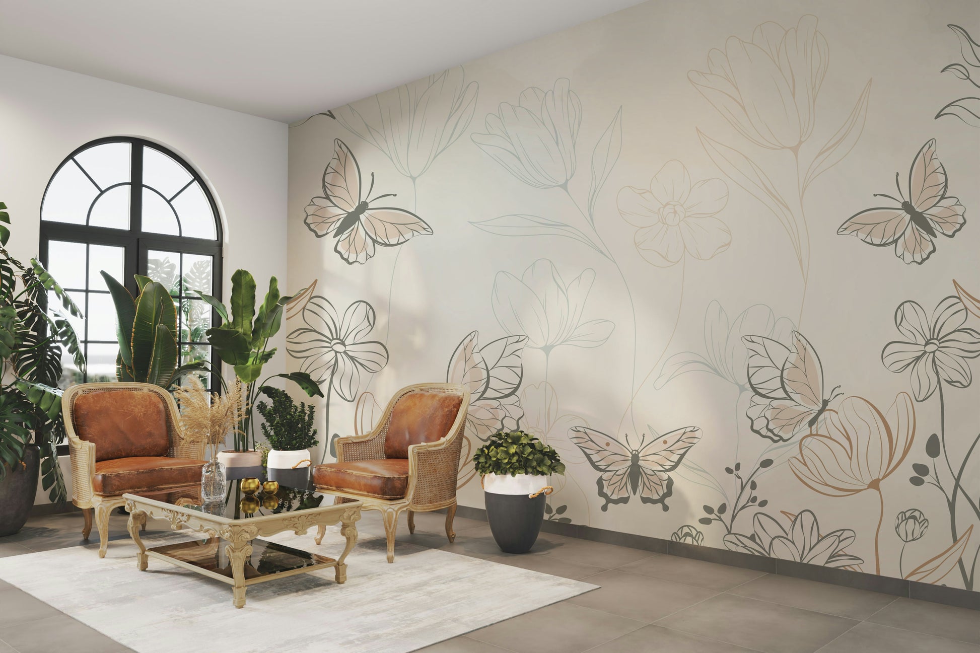 The colors are muted and calming.

