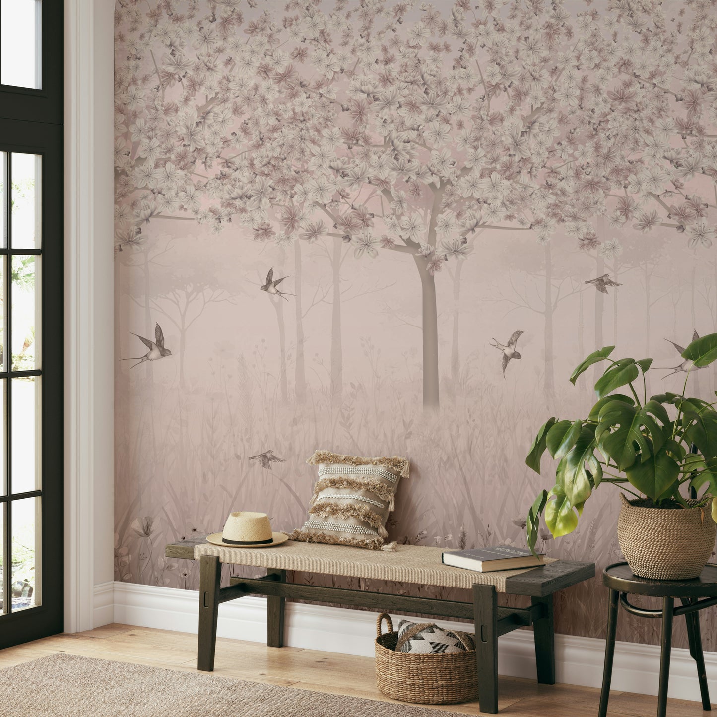 The composition is a soft, flowing pattern.

