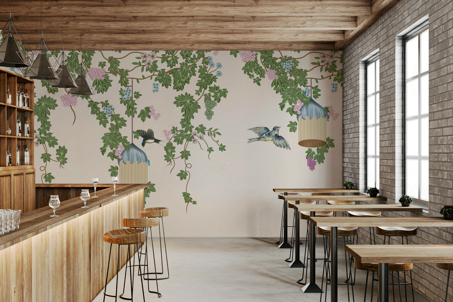 The colors are soft and gentle, with a muted palette and floral accents.

