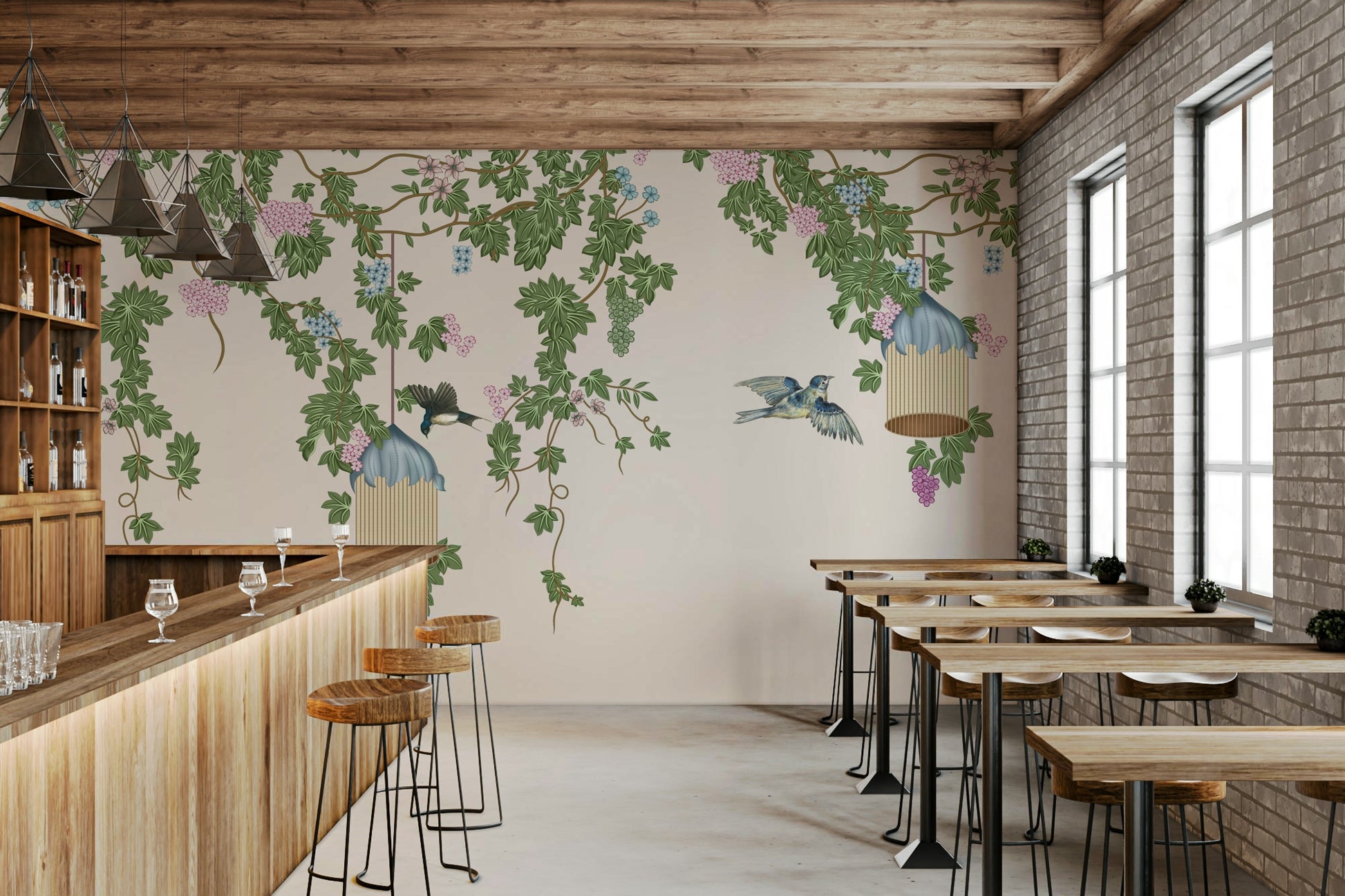 The colors are soft and gentle, with a muted palette and floral accents.

