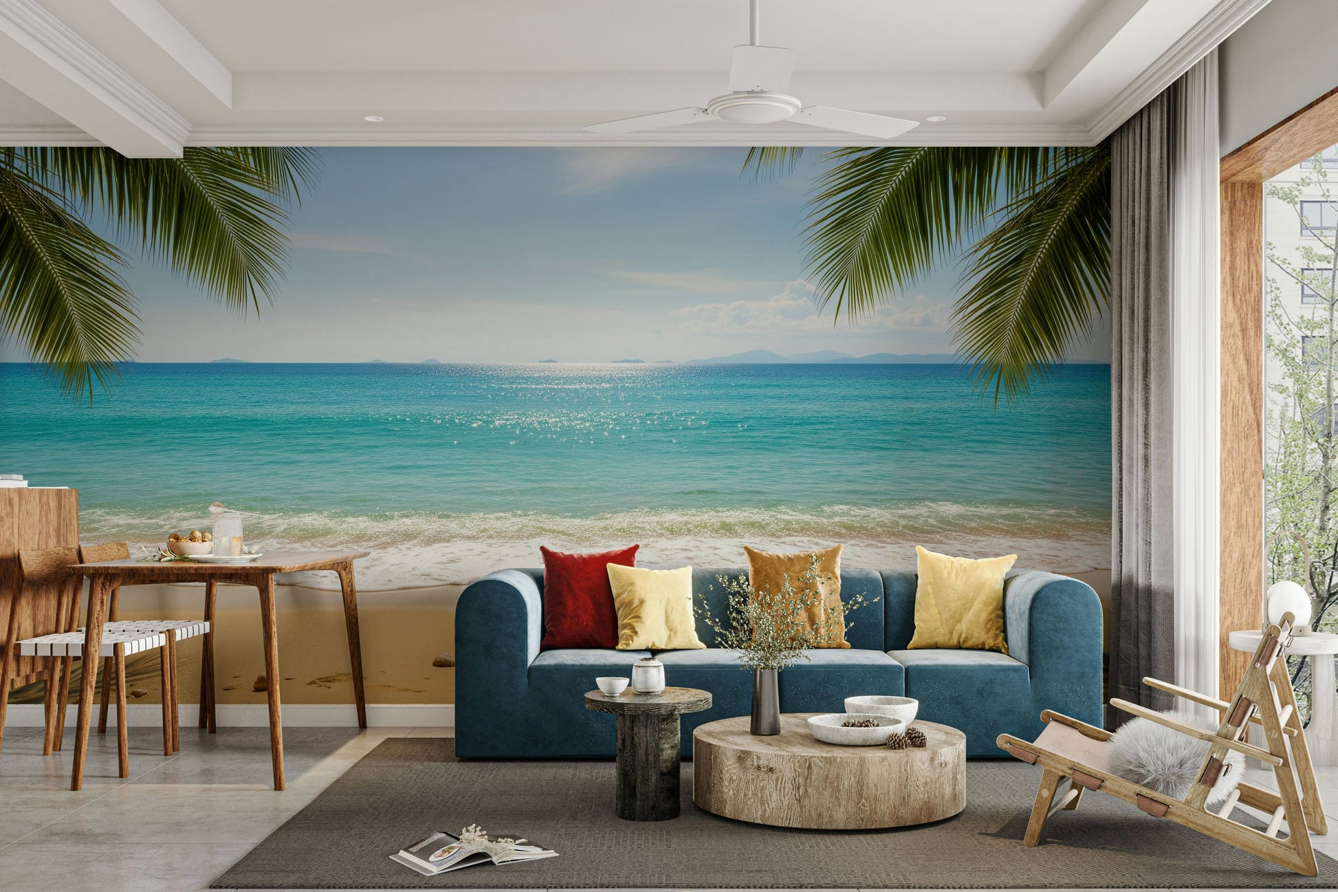 The composition is a wide, landscape view of the sea.

