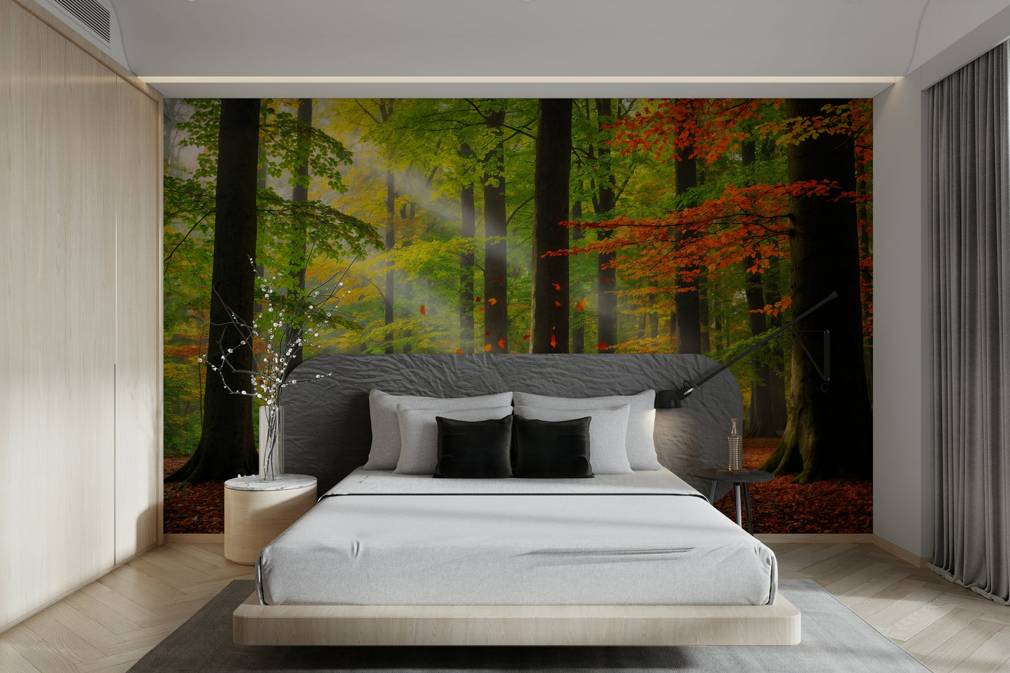 The colors are warm and soft, with orange, yellow, and red hues.

