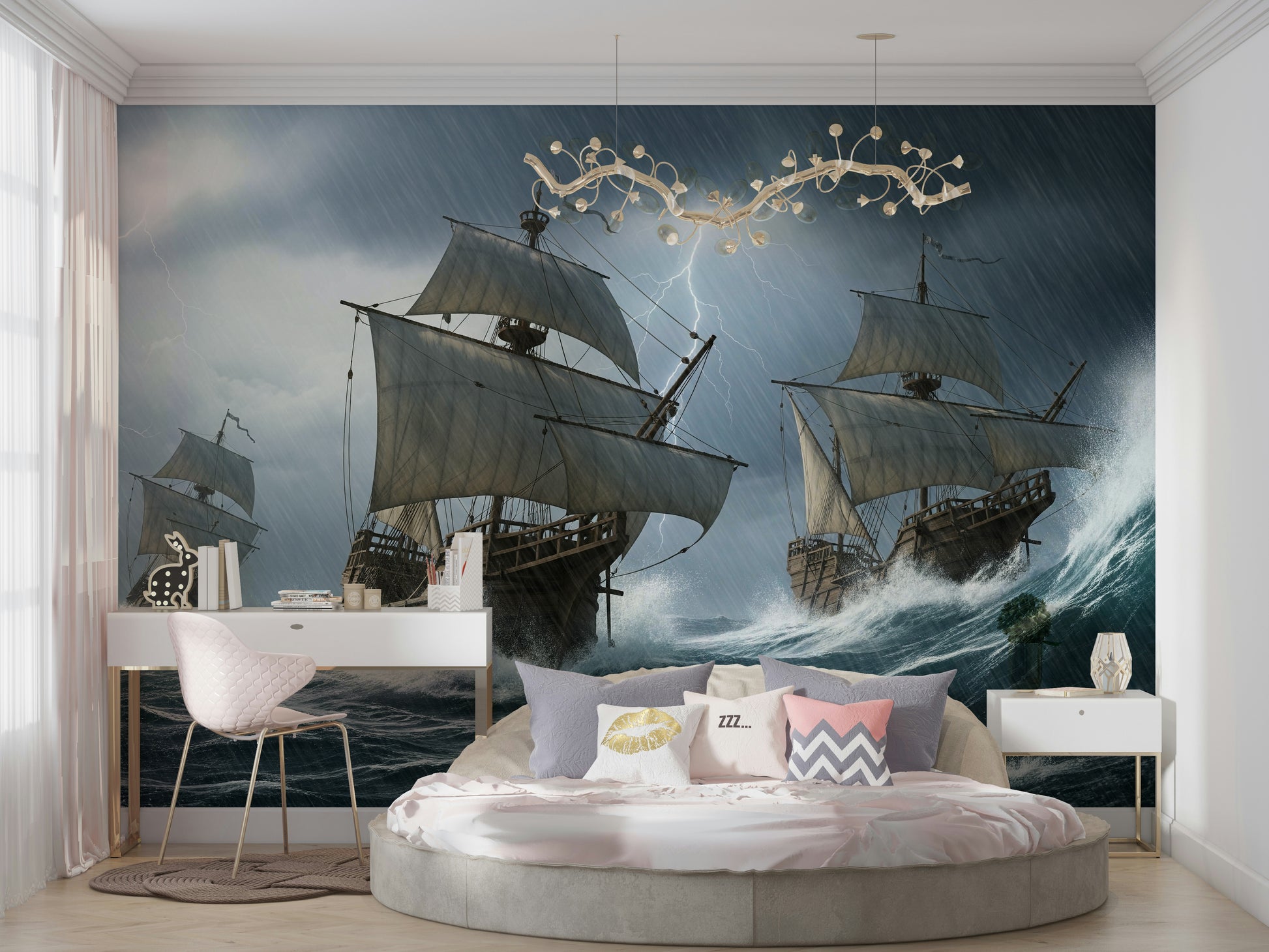 The design has a beautiful, artistic aesthetic.

