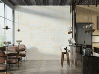 The design features a repeating pattern of hand-drawn food sketches.