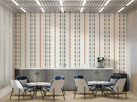 Serene abstract scene with friendly stripes

