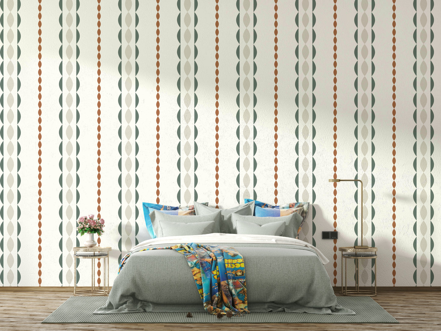 Retro stripe serenity, detailed view

