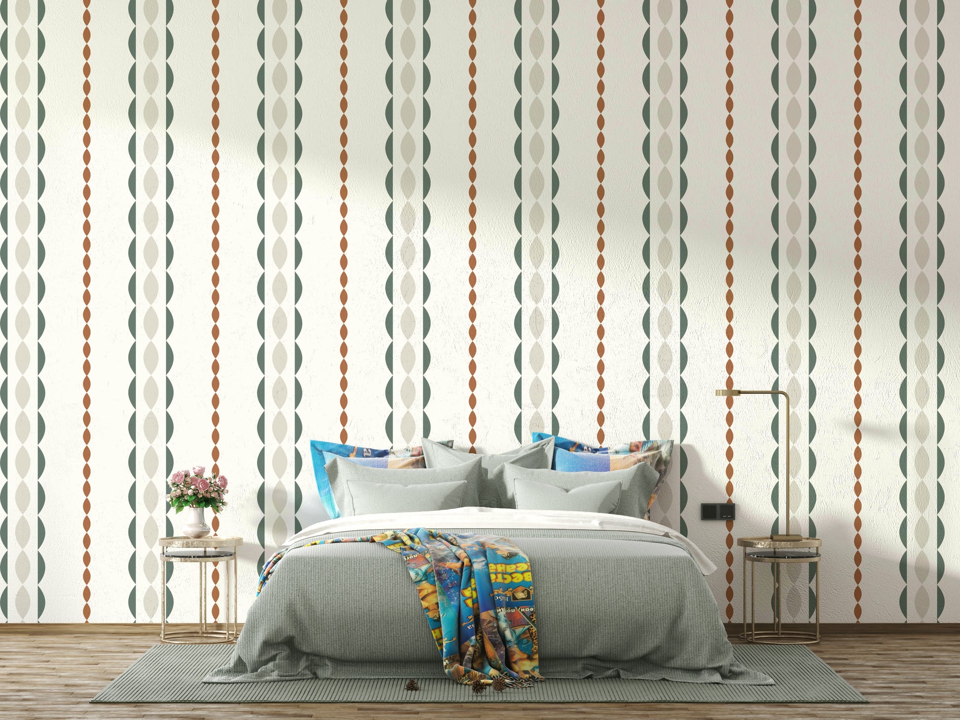 Retro stripe serenity, detailed view

