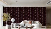 A detailed close-up of a modern wallpaper pattern.

