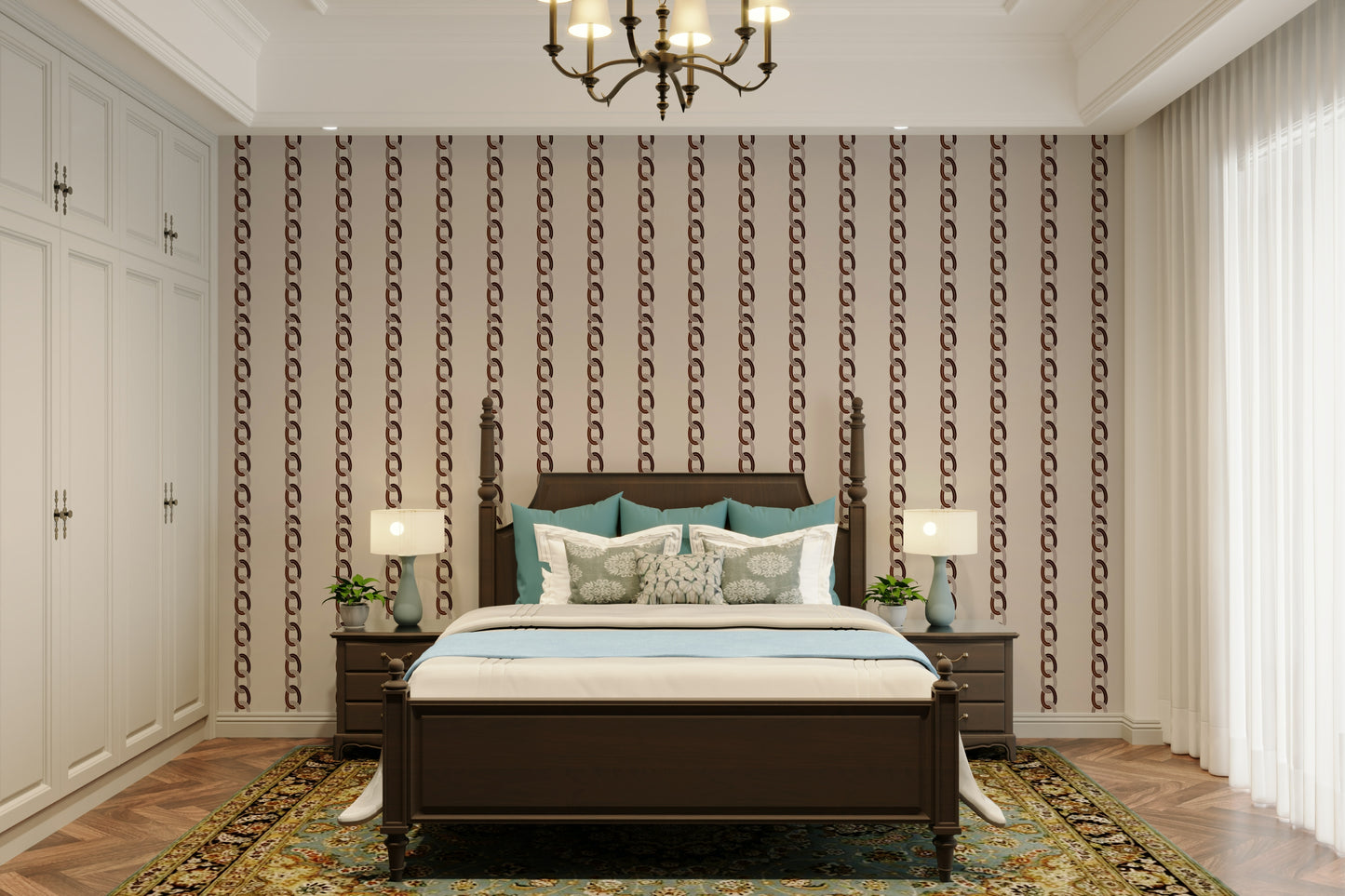 View of friendly shapes and a playful pattern

