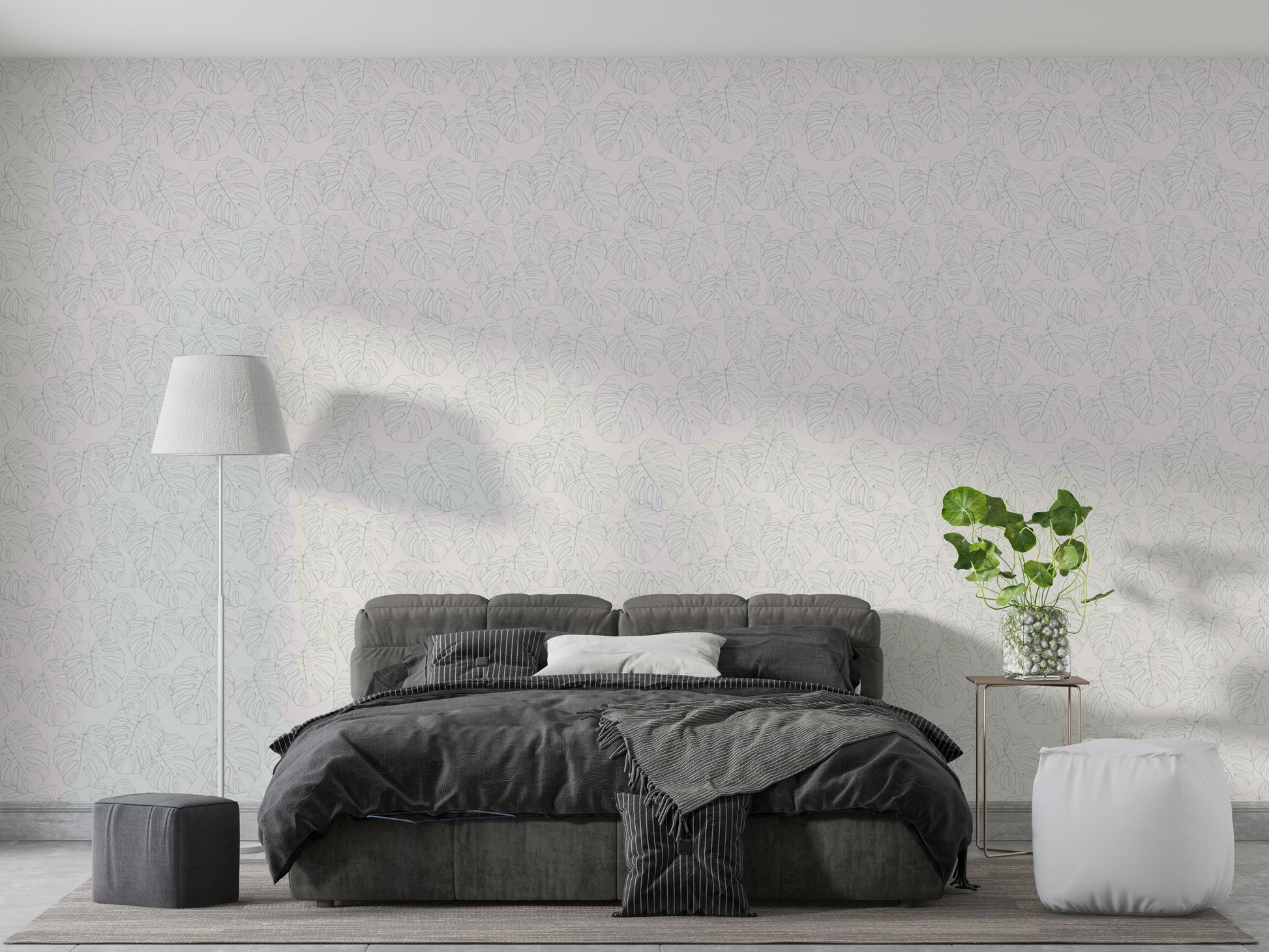 Serene jungle scene with friendly shapes

