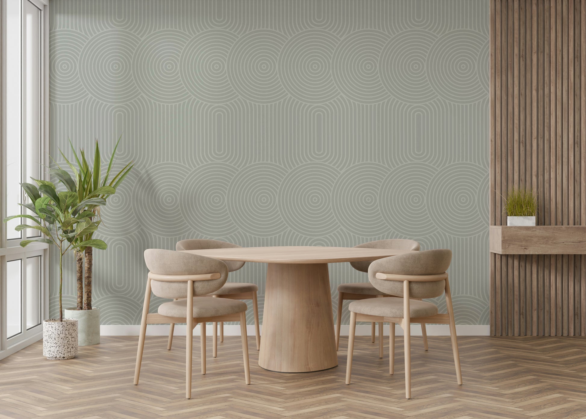 Wall mural showing a quiet abstract scene

