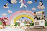 Wall mural showing a quiet sky scene

