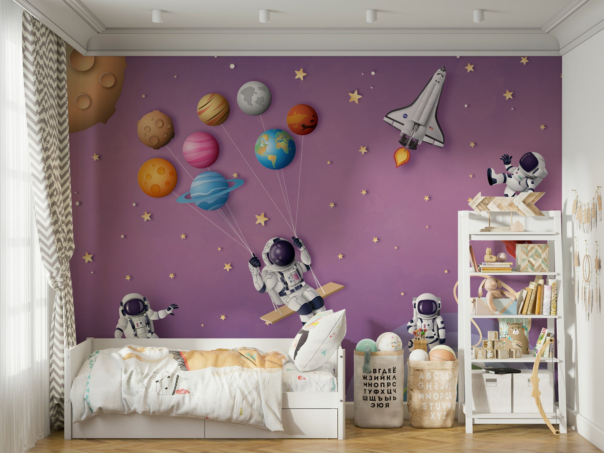 The image is suitable for a bedroom, a nursery, or a quiet space.

