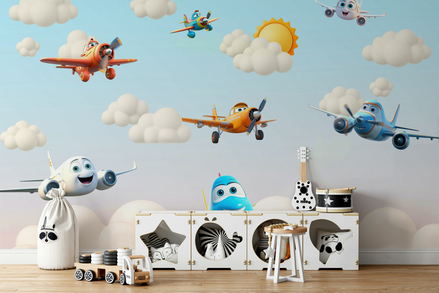 The image is suitable for a bedroom or a nursery.

