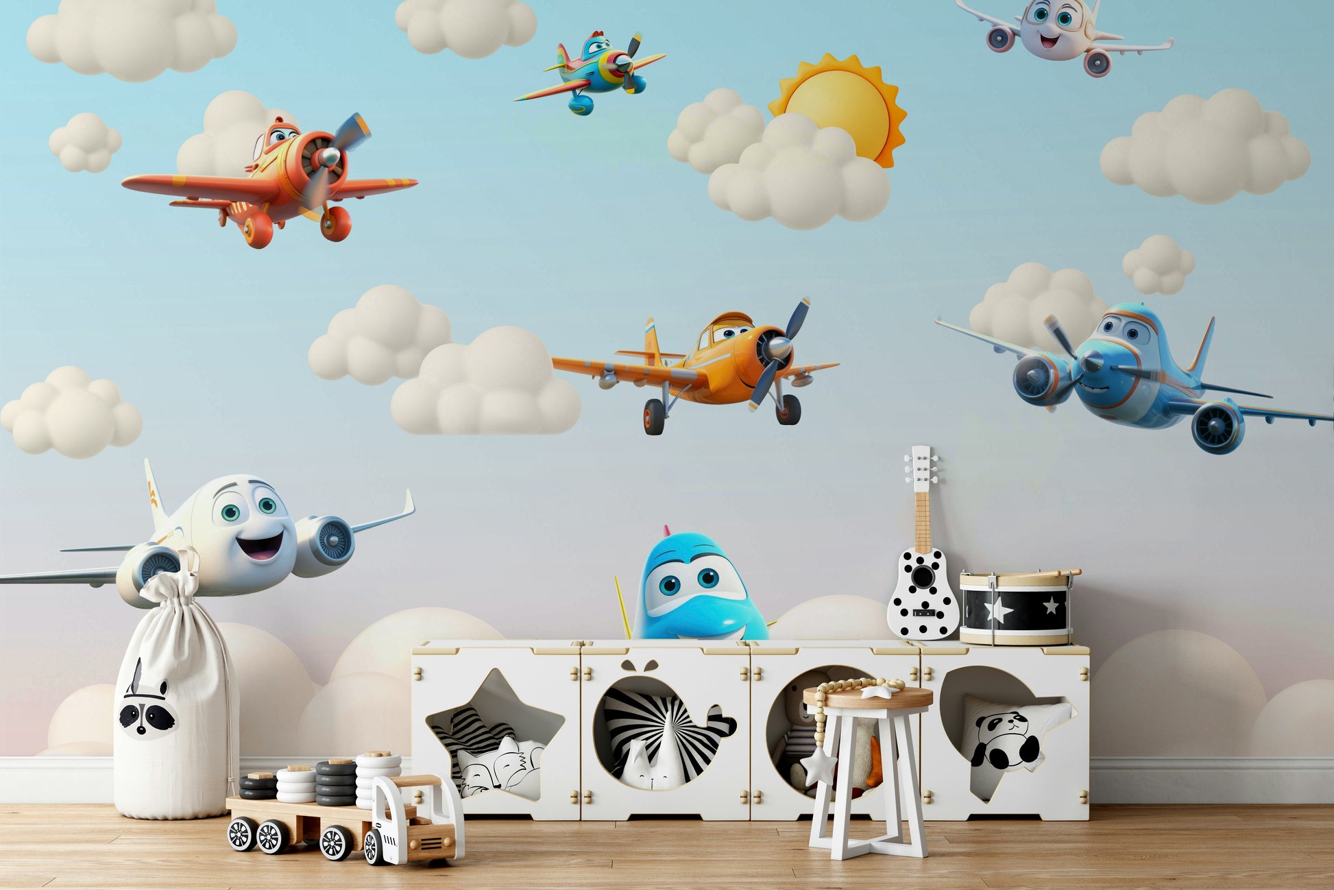 The image is suitable for a bedroom or a nursery.

