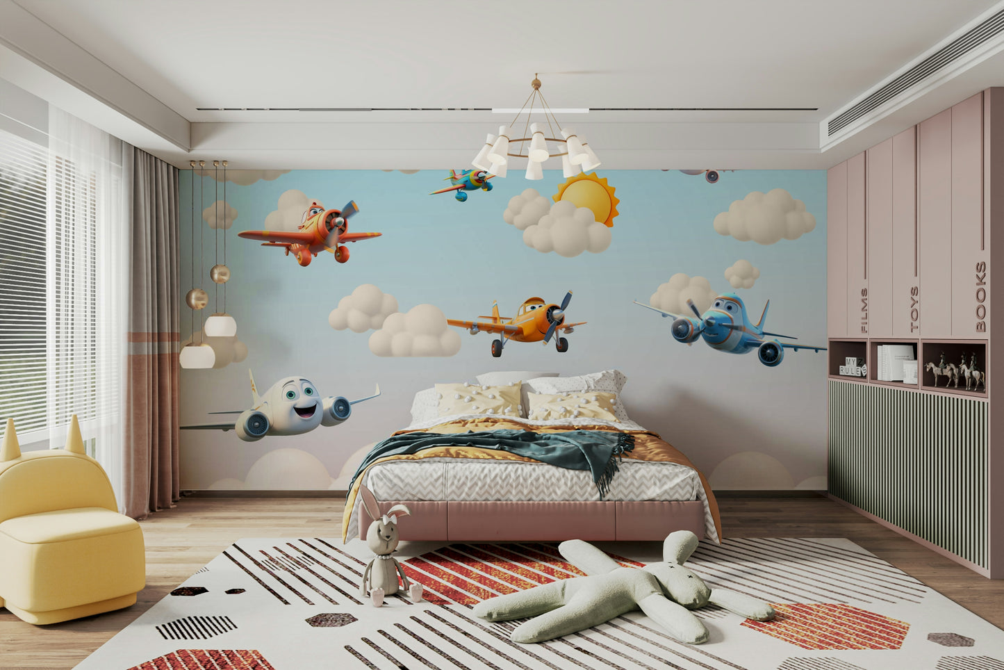 The design feels whimsical and peaceful.

