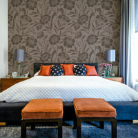 This wallpaper is suitable for a living room, bedroom, or office.
